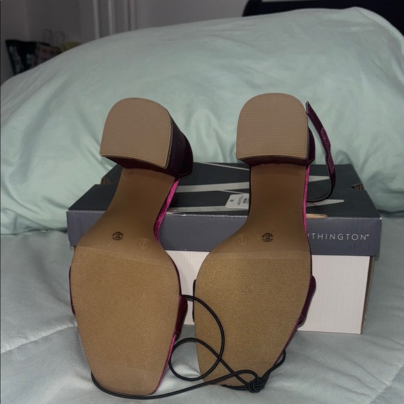 Worthington Pink Heels with Ankle Strap - Picture 4 of 4